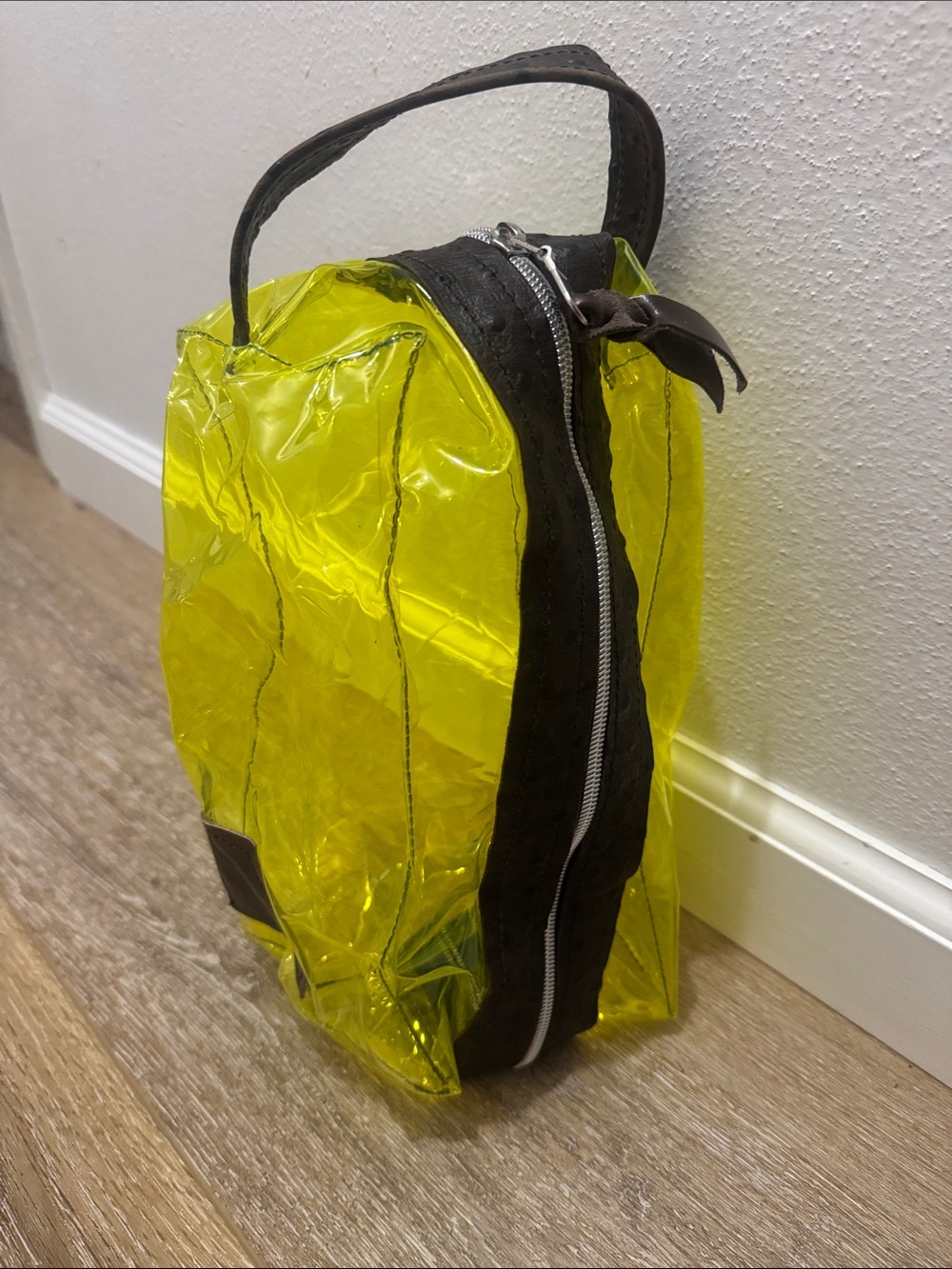 Dancing cactus designs dopp bag Carry Bag with Brown Trim